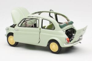 Fiat Nuova 500 Clear Zöld Kyosho 1:18 08966LG Fém – 5. kép a 8-ből