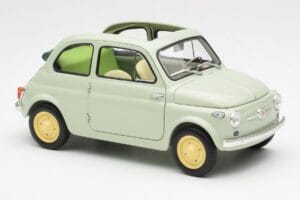Fiat Nuova 500 Clear Zöld Kyosho 1:18 08966LG Fém – 6. kép a 8-ből