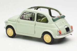 Fiat Nuova 500 Clear Zöld Kyosho 1:18 08966LG Fém – 7. kép a 8-ből