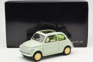 Fiat Nuova 500 Clear Zöld Kyosho 1:18 08966LG Fém – 8. kép a 8-ből