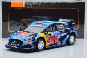 Ford Puma Rally1 WRC #7 P-L. Loubet / N. Gilsoul Rally Sweden 2023 IXO 1:18 18RMC154B Fém – 6. kép a 6-ből