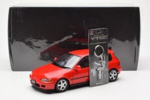 Honda Civic EG6 VTEC Piros LCD 1:18 LCD18018-RE Fém – 11. kép a 11-ből