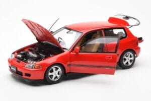 Honda Civic EG6 VTEC Piros LCD 1:18 LCD18018-RE Fém – 3. kép a 11-ből
