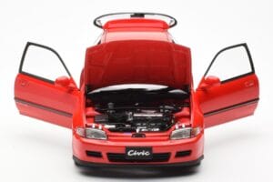 Honda Civic EG6 VTEC Piros LCD 1:18 LCD18018-RE Fém – 5. kép a 11-ből