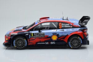 Hyundai i20 Coupe WRC #9 S. Loeb / I. Galmiche Rally Monte Carlo 2020 IXO 1:18 18RMC067B Fém – 3. kép a 6-ből