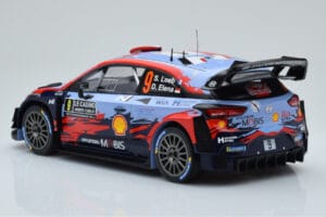 Hyundai i20 Coupe WRC #9 S. Loeb / I. Galmiche Rally Monte Carlo 2020 IXO 1:18 18RMC067B Fém – 5. kép a 6-ből