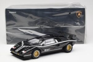 Lamborghini Countach LP 500R Fekete Kyosho 1:18 08320C Fém – 8. kép a 8-ből