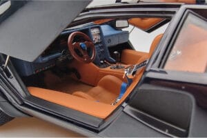Lamborghini Countach LP500S Walter Wolf Sötétkék Kyosho 1:18 08320D Fém – 9. kép a 11-ből