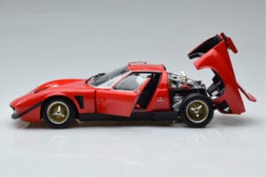 Lamborghini Miura SVR Piros Kyosho 1:18 08319RBK Fém – 4. kép a 9-ből