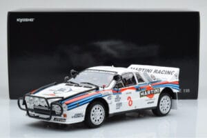 Lancia 037 Martini #8 A. Bettega / M. Perissinot Safari Rally 1985 Kyosho 1:18 08306J Fém – 8. kép a 8-ből