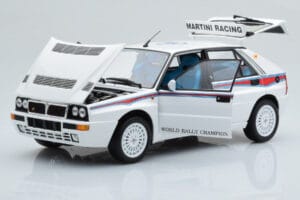 Lancia Delta HF Integrale 6 Fehér Kyosho 1:18 08344E Fém – 2. kép a 8-ből