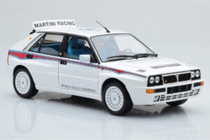 Lancia Delta HF Integrale 6 Fehér Kyosho 1:18 08344E Fém – 6. kép a 8-ből