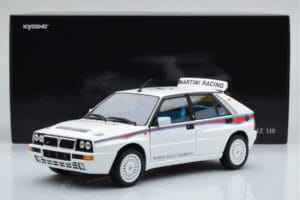 Lancia Delta HF Integrale 6 Fehér Kyosho 1:18 08344E Fém – 8. kép a 8-ből
