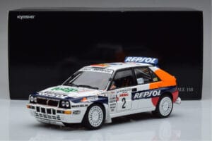 Lancia Delta HF Integrale Evoluzione #2 C. Sainz / L. Moya Tour de Corse 1993 Kyosho 1:18 08348J Fém – 9. kép a 9-ből