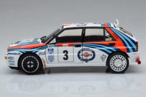 Lancia Delta HF Integrale Evoluzione #3 D. Auriol / B. Occelli Tour de Corse 1992 Kyosho 1:18 08348H Fém – 4. kép a 9-ből
