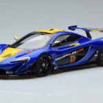 McLaren P1 GTR Kék Sárga Csíkokkal AUTOart 1:18