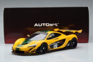 McLaren P1 GTR Sárga Zöld Csíkokkal AUTOart 1:18 81544 Kompozit – 7. kép a 7-ből