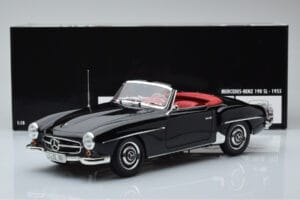 Mercedes 190 SL W121 Kabrió Fekete Minichamps 1:18 100037030 Fém – 8. kép a 8-ből