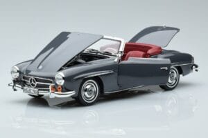 Mercedes 190 SL W121 Roadster Szürke Norev 1:18 183402 Fém – 2. kép a 8-ből