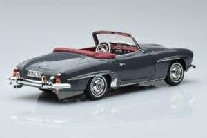 Mercedes 190 SL W121 Roadster Szürke Norev 1:18 183402 Fém – 3. kép a 8-ből