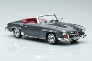 Mercedes 190 SL W121 Roadster Szürke Norev 1:18 183402 Fém – 5. kép a 8-ből
