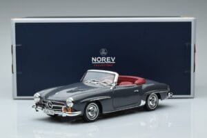 Mercedes 190 SL W121 Roadster Szürke Norev 1:18 183402 Fém – 8. kép a 8-ből
