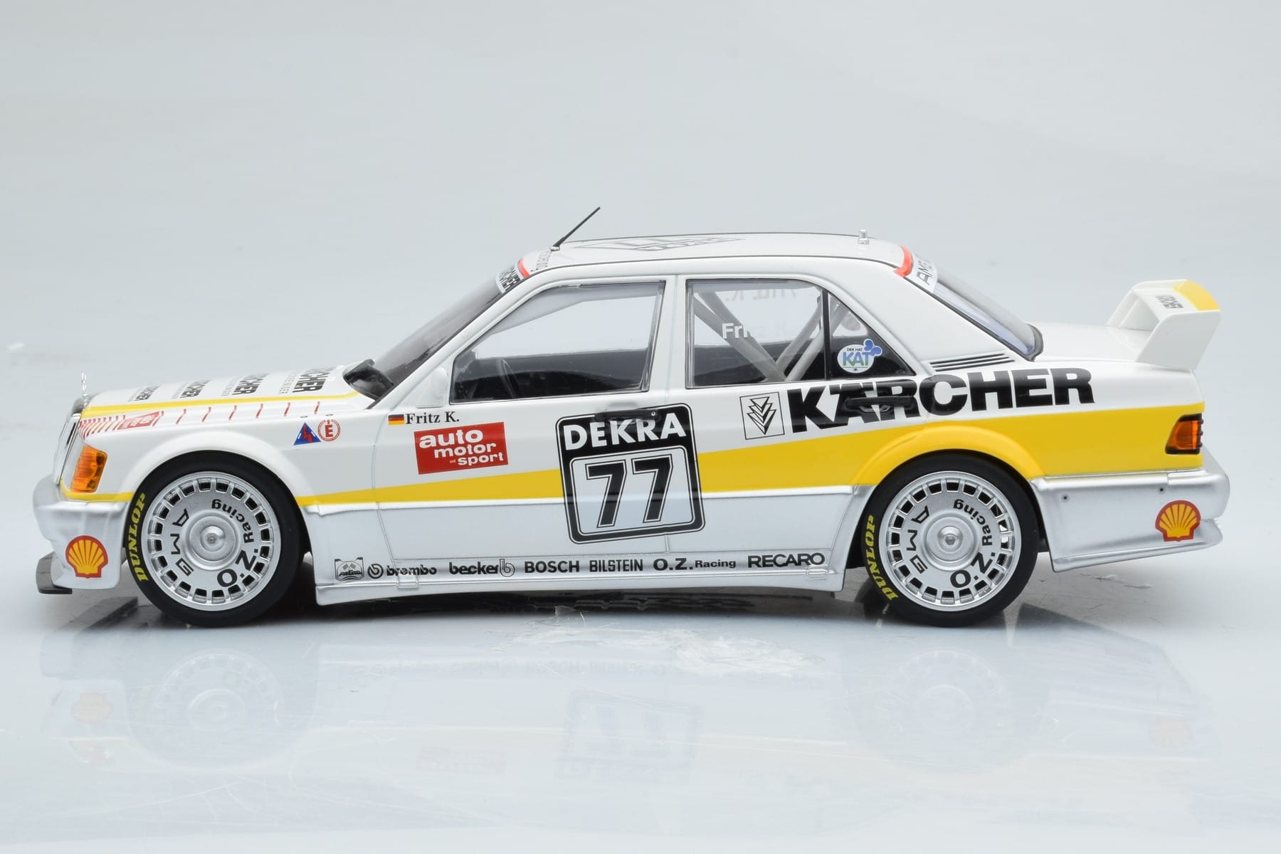 Mercedes 190E 2.5-16 W201 EVO 1 Karcher #77 F. Kreutzpointer Team AMG-Mercedes DTM 1990 Minichamps 1:18 155903677 Fém – 3. kép a 6-ből