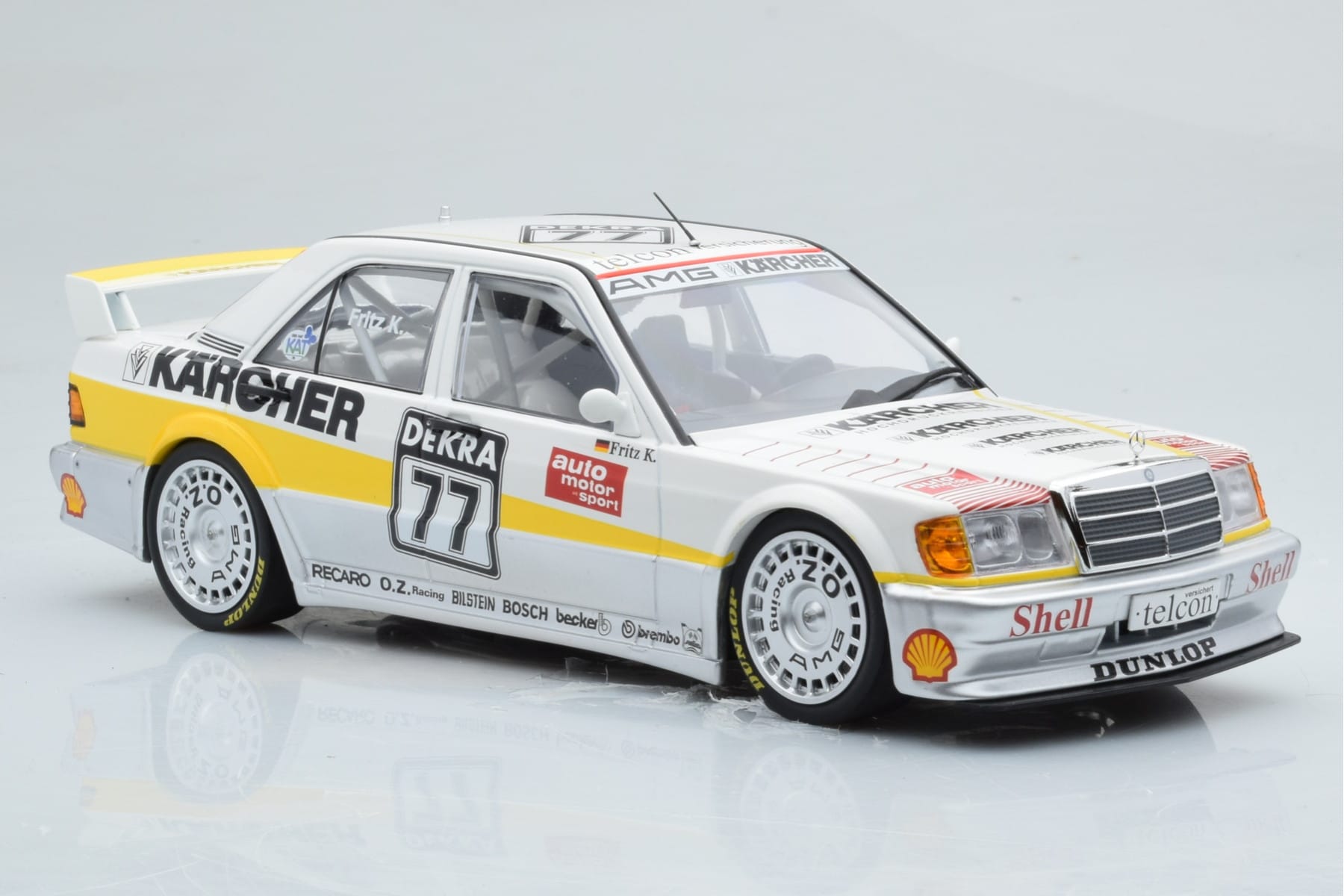 Mercedes 190E 2.5-16 W201 EVO 1 Karcher #77 F. Kreutzpointer Team AMG-Mercedes DTM 1990 Minichamps 1:18 155903677 Fém – 4. kép a 6-ből