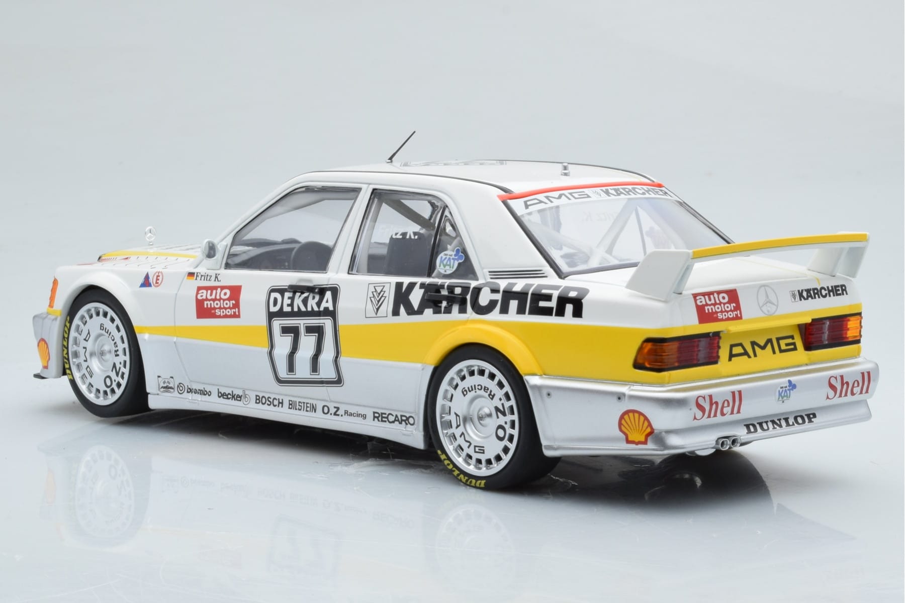 Mercedes 190E 2.5-16 W201 EVO 1 Karcher #77 F. Kreutzpointer Team AMG-Mercedes DTM 1990 Minichamps 1:18 155903677 Fém – 5. kép a 6-ből
