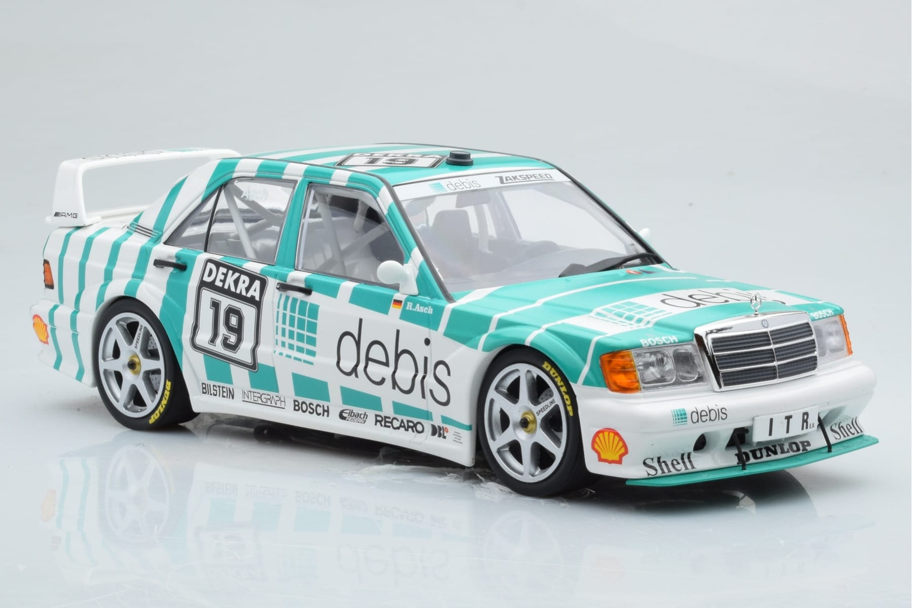 Mercedes 190E 2.5-16 W201 EVO 2 Debis #19 R. Asch Team Zackspeed DTM 1991 Minichamps 1:18 155913619 Fém – 4. kép a 6-ből