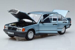 Mercedes 190E W201 Világoskék Norev 1:18 183828 Fém – 2. kép a 7-ből