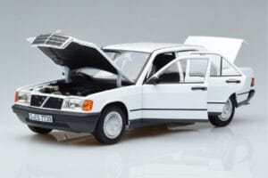 Mercedes 190 E W201 Fehér Norev 1:18 183820 Fém – 2. kép a 7-ből