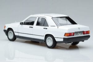 Mercedes 190 E W201 Fehér Norev 1:18 183820 Fém – 6. kép a 7-ből