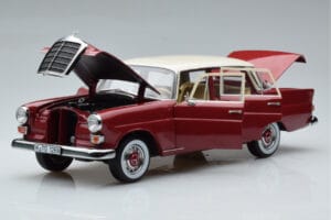 Mercedes 200 W110 Piros Norev 1:18 183706 Fém – 2. kép a 7-ből