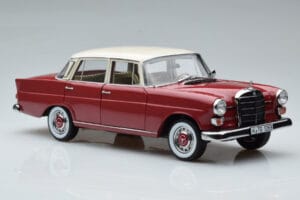 Mercedes 200 W110 Piros Norev 1:18 183706 Fém – 6. kép a 7-ből