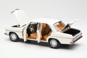 Mercedes 200 W115 Fehér Norev 1:18 183770 Fém – 5. kép a 8-ből