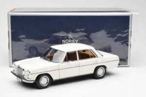 Mercedes 200 W115 Fehér Norev 1:18 183770 Fém – 8. kép a 8-ből