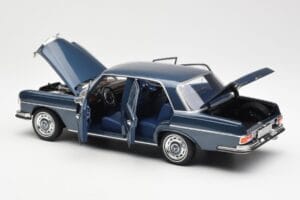 Mercedes 280 SE W108 Sötétkék Metál Norev 1:18 183534 Fém – 5. kép a 8-ből