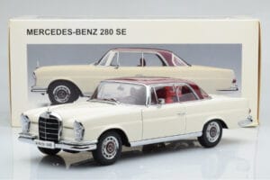 Mercedes 280 SE W108 Fehér AUTOart 1:18 76287 Fém – 8. kép a 8-ből