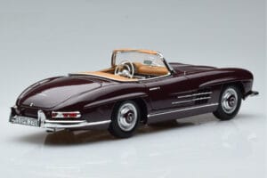 Mercedes 300 SL W198 Roadster Piros Norev 1:18 183891 Fém – 3. kép a 8-ből