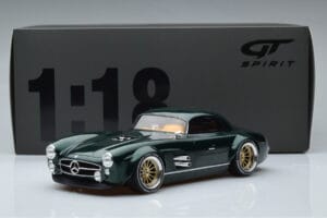 Mercedes 300 SL Speedster Hard Top By S-Klub Zöld GT Spirit 1:18 GT872 Gyanta – 6. kép a 6-ből