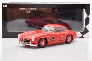 Mercedes 300 SL W198 Gullwing Piros Minichamps 1:18 110037211 Fém – 8. kép a 8-ből