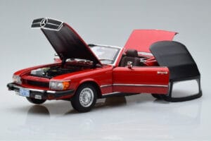 Mercedes 450 SL R107 US Verzió Piros Norev 1:18 183729 Fém – 2. kép a 8-ből