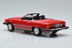Mercedes 450 SL R107 US Verzió Piros Norev 1:18 183729 Fém – 7. kép a 8-ből