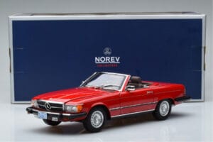Mercedes 450 SL R107 US Verzió Piros Norev 1:18 183729 Fém – 8. kép a 8-ből