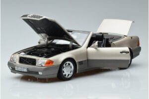 Mercedes 500 SL R129 Smoke Ezüst Norev 1:18 183719 Fém – 2. kép a 7-ből