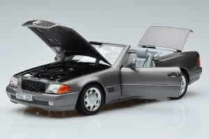 Mercedes 500 SL R129 Szürke Metál Norev 1:18 183715 Fém – 2. kép a 7-ből