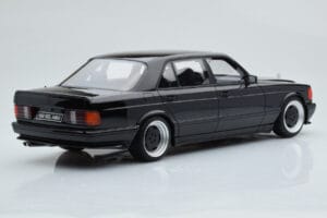 Mercedes 560 SEL AMG W126 Obsidian Fekete Otto 1:18 OT297 Gyanta – 2. kép a 6-ből
