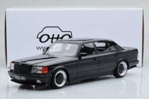 Mercedes 560 SEL AMG W126 Obsidian Fekete Otto 1:18 OT297 Gyanta – 6. kép a 6-ből
