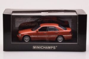 Mercedes C-Class W202 C240 Narancssárga Metál Minichamps 1:43 430037000 Fém – 4. kép a 4-ből